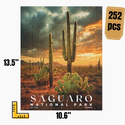 Saguaro National Park Jigsaw Puzzle, Family Game, Holiday Gift | S10 - image3